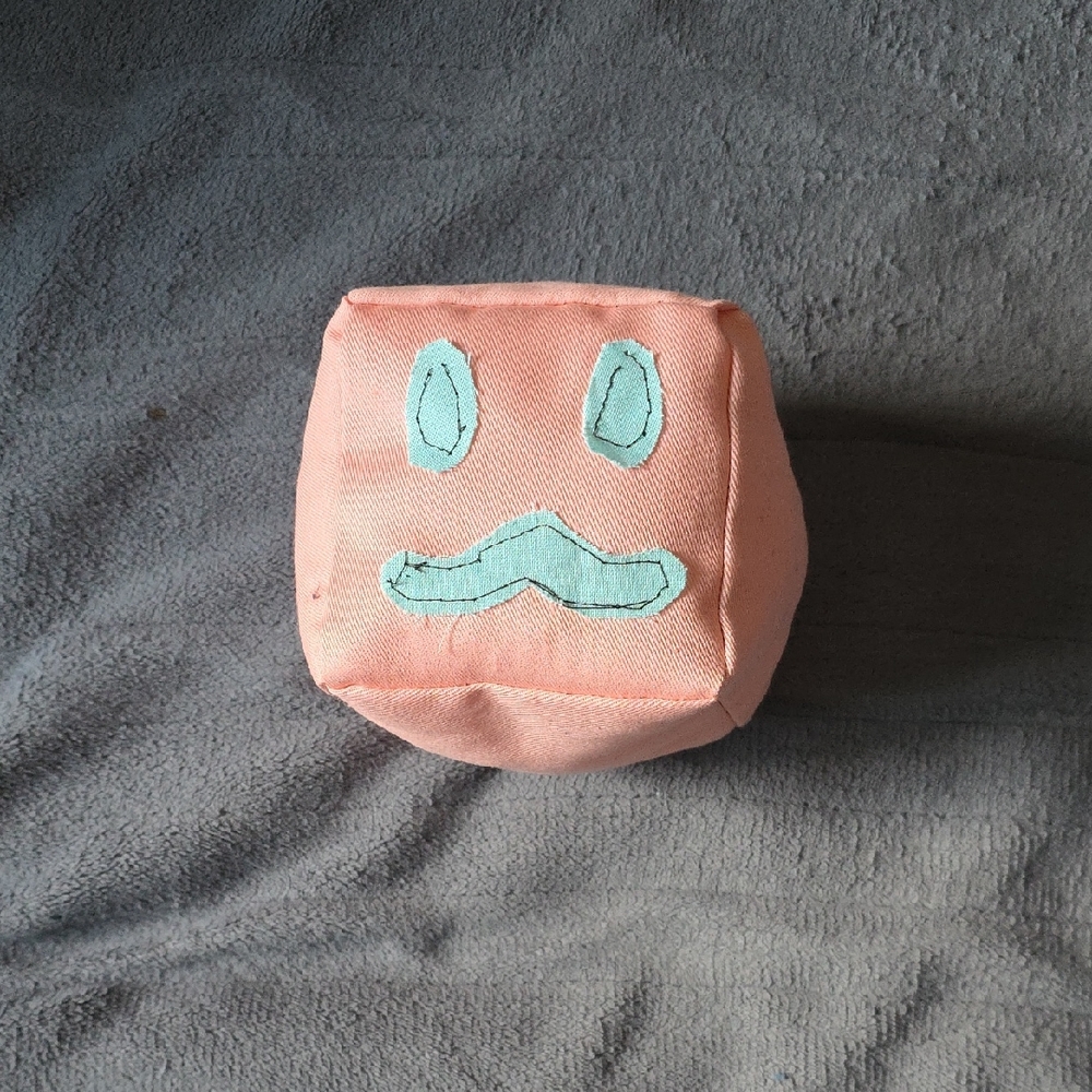 HandMade SlimeCube- Happy Pink And Teal